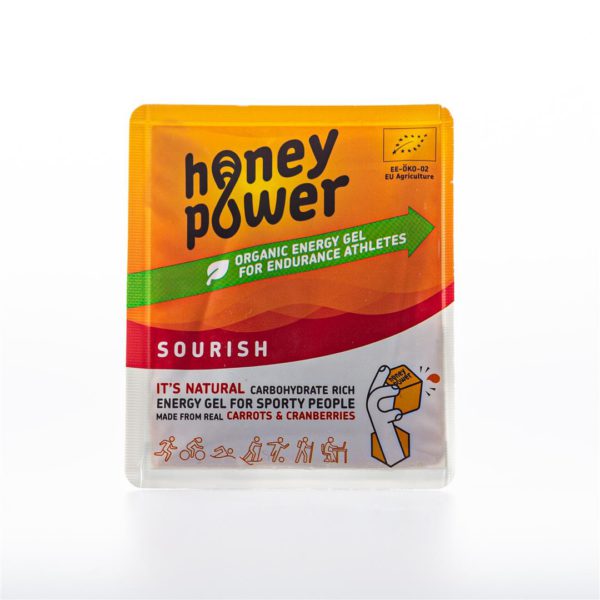 ENERGY-GEL SOURISH BIO <br> Karotte, Preiselbeere